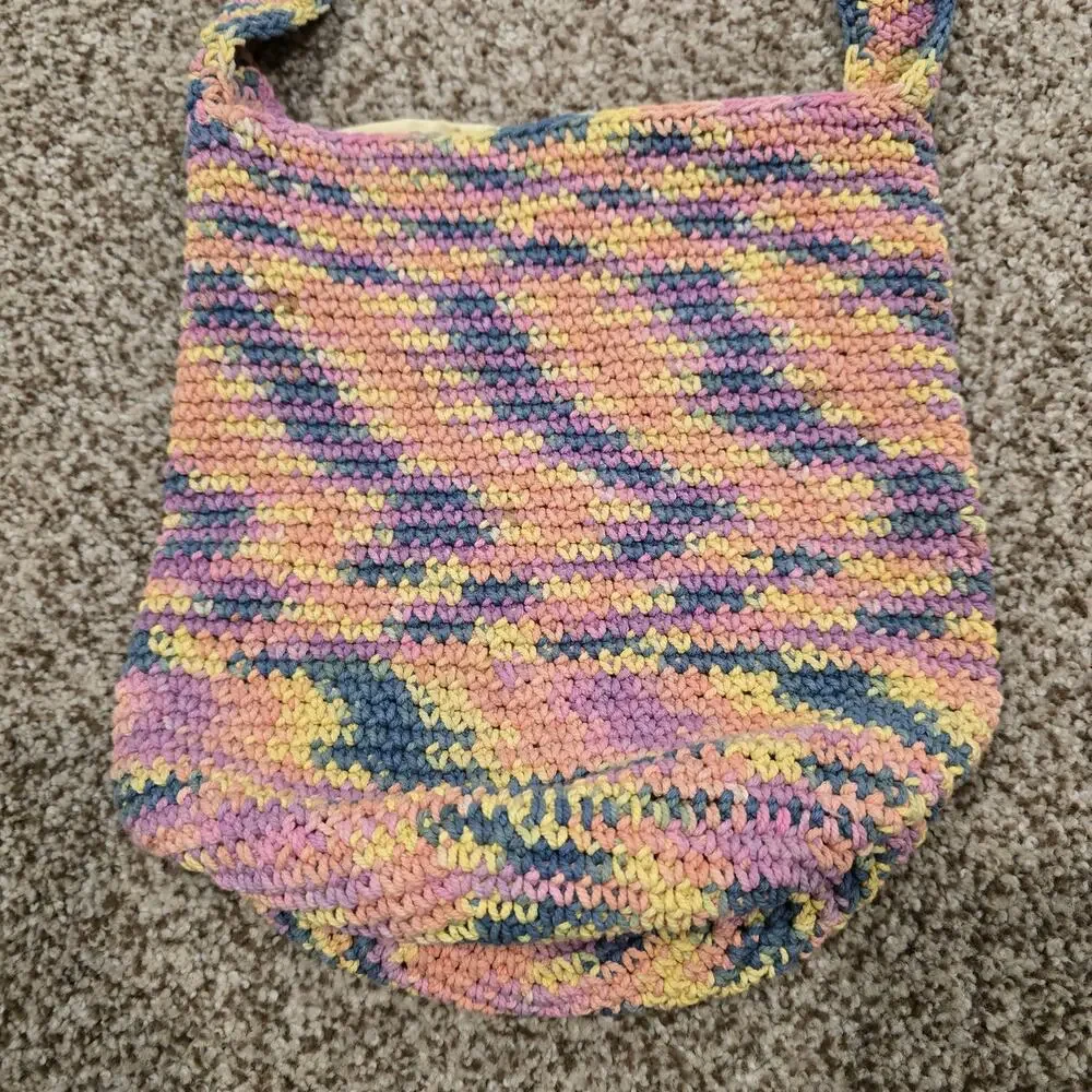 Wild Fable Knit Colorful Boho Hobo Crossbody Bag